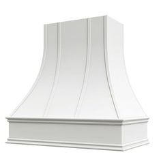 a white range hood on a white background