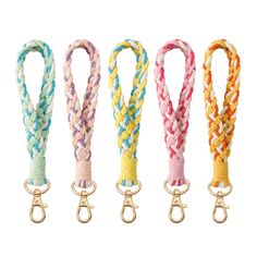 About this item Product name: keychain Color: as shown Material: cotton rope + alloy Size: as shown Weight: 14.3g Features: 【Handmade Wristlet Keychain】: Macrame keychain is made by hand, intricately woven and knotted into these beautiful inspired patterns, adds bohemian style and texture to make your personal items become more attractive. 【Premium Material】: These boho keychains are handmade with exquisite workmanship; the woven material is made of colorful cotton threads, and the C hook closure is made of alloy for sturdiness and durability. 【Multi Purpose】: Can be used for wallet pendant, handbag decoration or a keychain of your house and the car. You can take this boho wristlet as a excellent decoration to your bags and cloths in daily life. 【Special Gift】: It is suitable as a gift f B Claw Gloves, Handmade Wristlet, Boho Keychain, Car Key Holder, Wrist Lanyard, Key Lanyard, Crochet Bracelet, Wristlet Keychain, Styl Boho