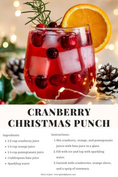 the cranberry christmas punch recipe