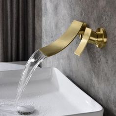 a faucet with water running out of it