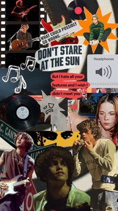 collage of various images with the words don't stare at the sun