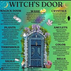 Witches Door, Witch Rituals, Green Witchcraft, Wiccan Magic, Witch Stuff, Witch Spirituality, Magic Spell Book, Grimoire Book, Magical Home