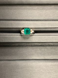 Metal: 14 karat yellow gold Main Stone: Natural Fine Emerald 1.80 carat Square Emerald Faceted Origin, Columbia Side Stones: 6 Natural Diamonds .25 carat GH/VS Size: 5.5, Can be Resized by most jewelers with a LASER Welder only. (contact your local jeweler) Vintage: 90s Great Mother's Day gift idea for the mom who loves jewelry and has it all Classic Yellow Gold Emerald Wedding Jewelry, 14k Gold Emerald Ring With Princess And Brilliant Cut, Timeless Yellow Gold Emerald Ring With Center Stone, Elegant 14k Gold Gia Certified Emerald Ring, Classic Gold Emerald Wedding Ring, Elegant Yellow Gold Diamond Ring Gia Certified, Elegant Gia Certified Yellow Gold Diamond Ring, Exquisite Emerald Cut Yellow Gold Emerald Ring, Heirloom Yellow Gold Emerald Ring With Brilliant Cut