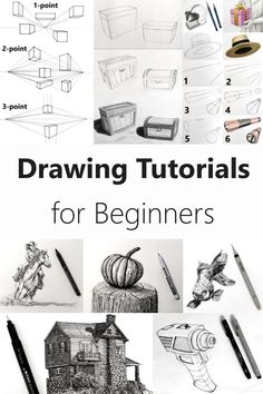 Drawing tutorials Beginner Drawing, Basic Sketching, Beginner Sketches, Drawing Instructions, Learn To Sketch, Pencil Drawings For Beginners, Perspective Drawing Lessons