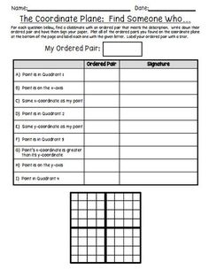 the coordinate plane worksheet for students to practice their math skills and help them understand what they are doing