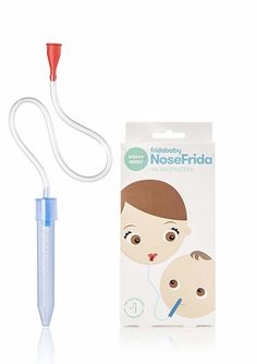 an electric nose brush and packaging on a white background