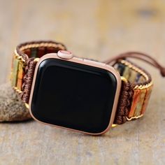 *This high-end watchband wraps your Apple Watch in luxurious, adjustable comfort. Crafted with premium materials, your wrist will thank you for the stylish upgrade! *Material: Tiger Eye, Jasper, S. Steel. 100% New and Exquisite Quality *Size: Around 6.7 (women)/7.3(men)inches. with a slidable knot to adjust the rope to match your wrist. *Fit for: Apple Watch 38-41mm/42-45mm Series 8 7 6 5 4 3 2 SE *Product condition: This apple watch strap has colorful stones but also exceptional details that wi Lost Friendships, African Turquoise Bracelet, White Jasper, Apple Watch Sizes, Colorful Stones, Apple Watch Case, Picasso Jasper, Apple Watch Models, Stone Wrapping