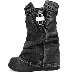 PRICES MAY VARY. 👢【Material】 Crafted from water-washed denim fabric,breathable lining and padded insole,these womens pant knee-high boots are comfortable in all seasons. 👢【Measurement】Heel height 3.5 inches/Boot height 9.5 inches/Boot circumference 12 inches Weight 4 pounds/Shoe box size 10.5 × 12 × 5 inches 👢【Feature】 Fashion denim boots with retro vintage y25k style, fold-over design, wide calf, side zipper padlock, pull-on closure and wearable rubberry outsole, comfortable for daily dressy Casual Winter Boots With Zip Fly, Denim Boots, Wide Calf, Chunky Platform, Long Boots, Washed Denim, Denim Trousers, Fashion Vintage, Thigh High Boots