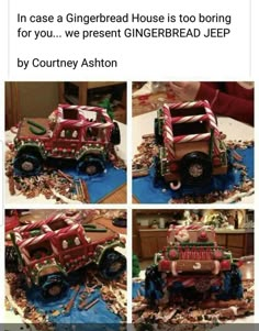 the gingerbread house is too boring for you to make it look like a jeep