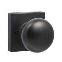 an image of a black door knob on a white background