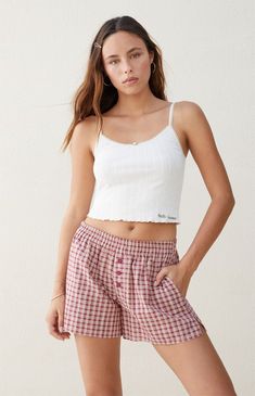 Beverly and Beck Plaid Boxer Shorts | PacSun