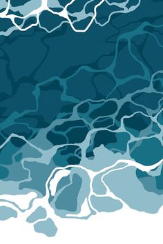 an abstract blue and white background with wavy lines in the center, as well as water