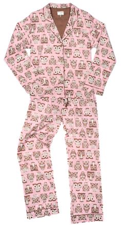 PJ Salvage "Owls" Women's Cotton Pajama in Pink Owl Women, Cotton Pajamas Women, Pajamas All Day, Linen Top Women, Cute Pajamas, Comfy Pants, Sleepwear Sets, Cotton Pyjamas, Pajama Sets