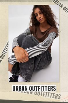 '90s-inspired BDG long-sleeve tee in a slim & cropped fit. Featuring a boatneck & cap sleeve tee with a contrasting long-sleeve for an effortless layered look. Only at Urban Outfitters. Features BDG Sloane layered twofer tee Layered long sleeve tee Soft and stretchy knit Wide boatneck and cap sleeves with a layered contrasting long-sleeve Slim body-skimming fit Cropped length Easy pull-over style Only at Urban Outfitters. Contents + Care 100% Cotton Machine wash Imported Size + Fit Model in Grey + Camo is 5’9.5" and wearing size Small Measurements taken from size Small Chest: 31" Length: 23" | BDG Sloane Layered Twofer Tee in Brown, Women's at Urban Outfitters Retro Cropped Tops For Fall, 90s Inspired Long Sleeve Cotton Top, 90s Inspired Cotton Top For Fall, 90s Inspired Long Sleeve Winter Tops, Cap Sleeve Tee, Layered Long Sleeve, Grey Camo, 90s Inspired, Small Chest