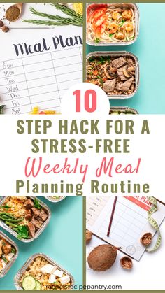 Say goodbye to mealtime chaos! 😌 Discover our foolproof 10-step hack for effortless weekly meal planning. Save time, money, and sanity with this simple routine. Perfect for busy families, meal prep beginners, and anyone looking to streamline their kitchen game! Meal Plan Tips, Meal Prep Beginners, Meal Prep For The Week For Beginners, Meal Planning Weekly, Free Weekly Meal Plan, Meal Prep Menu, Weekly Meal Plan Template, Time Saving Tips