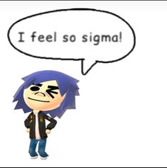 a cartoon character with a speech bubble saying i feel so stigma