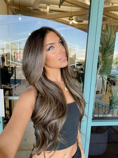 #browniebatter #longhair #habitsalon Glazed Donut Brunette Hair, Full Head Platinum Highlights, Brownie Batter Hair, Brownie Batter Hair Color, Dimensional Blonde With Lowlights, Black Hair Haircuts, Balayage Asian Hair, Mushroom Hair, Summer Blonde Hair