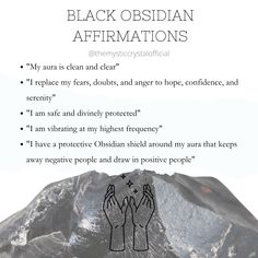 Find out more information about Black Obsidian on my website. Follow the link for more details. Ethically sourced crystals are available for sale there as well! Don't forget to subscribe to our newsletter How To Charge Black Obsidian, Black Obsidian Crystal Meaning, Obsidian Magical Properties, Obsidian Crystal, Black Obsidian Properties, Snowflake Obsidian Meaning, Obsidian Meaning, Black Obsidian Affirmation, Black Obsidian Crystal Affirmation