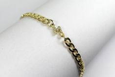 "Every birthday is a gift. Every day is a gift. This delicate Small CZ letter in gold bracelet is the perfect gift got yourself, a boyfriend, a new dad, a graduation, a new groom , a bridesmaid, or any other special loved one. ** Chain and clasp : Very High quality stainless chain.thick chain and All findings Not easy tarnish . Dimension: 4.8 x 6.5 mm **Adorable Tiny sideway sparking charms features extremely high quality 18K Gold CZ letter 5 mm HELP WITH Necklace SIZING: The best way to determi Trendy Gold Name Bracelet As Gift, Trendy Gold Name Bracelet For Gifts, Adjustable Gold Charm Bracelet For Birthday, Adjustable Gold Charm Bracelet Birthday Gift, Gold Chain Bracelet With Initials For Gift, Trendy Initials Bracelet For Gifts, Gold Charm Bracelet With Initials For Gift, Gold Charm Bracelet With Initials As Gift, Gold Charm Bracelet With Initials Gift