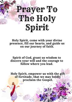 Prayer To Receive The Holy Spirit, Prayer For Holy Spirit, Holy Spirit Prayer Catholic, Monitoring Spirits Prayer, Come Holy Spirit Prayer, 2024 Prayers, Prayer To The Holy Spirit, Prayer For Discernment, Talk With God