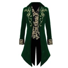 PRICES MAY VARY. Fabric: velvet MATERIAL: soft, lightweight and comfy for skin. Excellent workmanship, each medieval jacket suit is hand-made by experienced dressmakers. And makes you more attractive and charming. Size reference: S≈38R, M≈40R, L≈42R, XL≈44R, XXL≈46R, 3XL≈48R Occasion: Great dress up idea for Halloween party, Birthday party, Pretend play,Theme Party, Cosplay, Masquerade,Prom,Cruise or any party costume outfit. GIFTS: The best adult Halloween Costume gift for your family, your fri Victorian Tuxedo, Prince Jacket, Steampunk Tailcoat, Medieval Steampunk, Ringmaster Costume, Victorian Jacket, Masquerade Prom, Medieval Embroidery, King Costume