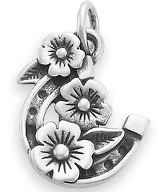 From James Avery&#x2C; this charm features:A timeless symbol of luck&#x2C; the Floral Horseshoe Charm from James Avery adds a Southwestern feel to your bracelet. Its sterling silver design is adorned with flowers and leaves to add a feminine touch while celebrating the beauty of nature.Sterling silverApprox. 0.5625 inch long x 0.625 inch wideCrafted in America using the world's finest materials.Due to the personalized nature of James Avery bracel Charms James Avery, Quince Jewelry, James Avery Charm, James Avery Charm Bracelet, James Avery Bracelet, Symbol Of Luck, James Avery Charms, Silver Jewlery, Twisted Band Ring