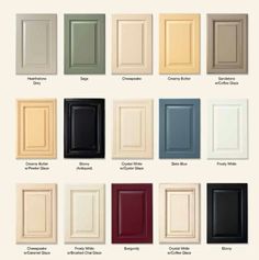 kitchen cabinet doors with different colors and styles