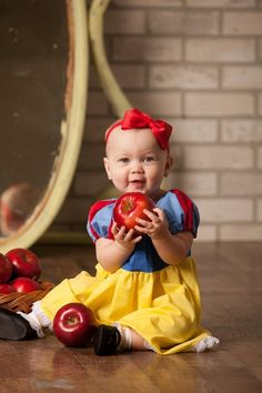 Once Upon a Time, A Fairy Tale Baby Photo Session Snow White Toddler, Baby Snow White, Fairytale Photoshoot, Photo Halloween, Disney Baby Clothes, Tema Disney, Baby In Snow, Baby Costume, Baby Fairy