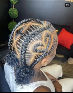 Braided Heart Hairstyles, Heart Hairstyles, Braided Heart, Black Kids Braids Hairstyles, Lil Girl Hairstyles, Feed In Braids Hairstyles, African Hair Braiding Styles, Cute Braided Hairstyles, Braided Cornrow Hairstyles