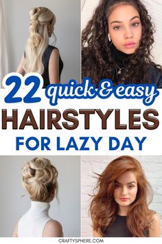 Need quick and easy hairstyles for those lazy days? These 22 lazy day hairstyles for 2024 are perfect for when you want to look put-together without much effort. From messy buns and loose braids to chic ponytails, these styles are simple yet stylish. Whether you’re heading out or staying in, these low-maintenance looks will keep you feeling confident all day. Save this list for inspiration whenever you need a fuss-free hairstyle! Lazy Updos For Long Hair, Fresh Washed Hair Hairstyles, Easy Long Hairstyles Lazy Girl, Daily Hairstyles For Long Hair, Hairstyles Without Heat, Mens Cornrows, Defined Layers, Hairstyles For Dirty Hair, Easy Casual Hairstyles