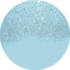 a blue circle with glitter on it