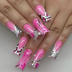 Long Acrylic Nail Designs, Long Acrylic Nails Coffin, Acrylic Nails Coffin Pink