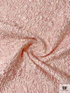 This Italian abstract textured metallic novelty brocade in powder pink is a classy European designer fashion fabric perfect for eveningwear. SKU: 7397 Content: Silk / Poly Lurex Color: Powder Pink Width: 51 inches Origin: Italy This fabric is a last cut and no longer in production. Once sold out, we are unable to get more. Romantic Table, Metallic Fabric, Color Powder, Color Swatch, Powder Pink, Pink Fabric, Fashion Fabric, Yellow And Brown, Evening Wear