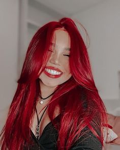 Vibrant Red Hair, Red Hair Looks, Red Hair Inspiration, Red Hair Inspo, Dyed Red Hair, Bright Red Hair, Dyed Hair Inspiration, Natural Wavy Hair, Hair Collection