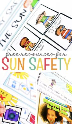 sun safety printables and activities for kids to do with the sun in the sky