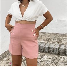 New With Tag! Mom Denim, Gingham Shorts, Ripped Denim Shorts, Crochet Shorts, Zara Shorts, Flowy Shorts, Tailored Shorts, Distressed Denim Shorts, Ripped Denim