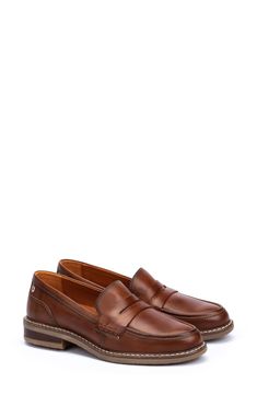 PIKOLINOS Aldaya Penny Loafer (Women) | Nordstrom Loafer Women, Penny Loafer, Penny Loafers, Loafers For Women, Block Heels, Penny, Leather Upper, Loafers, Sleek