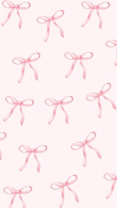 pink bows on a white background for wallpaper or fabric design, all tied together