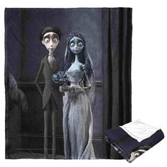 the corpse bride and groom are standing next to each other