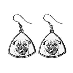 The NEW collection of earrings with images of purebred dogs Earrings in the shape of a rounded triangle with a permanent imprint of your favorite breed of dog! Perfect for dog lovers, ideally suited as an original gift! Stable printing is resistant to abrasion, water and contaminants Dimensions: 20 x 20 mm, a total length of about 50 mm. For a small fee you can give your earings an unique character and create them with your own picture! Ask for personalization. Pug Earrings, Office Coworker Gifts, Custom Urns, Personalized Dog Gift, Dog Earrings, Purebred Dogs, Triangle Earrings, Original Gift, Dog Person