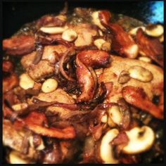 the food is prepared and ready to be cooked in the oven or on the stove