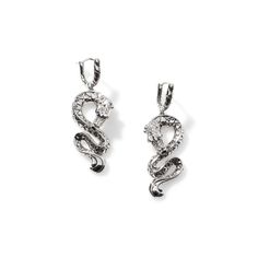 Naga Drop Earring, Sterling Silver Elegant Silver Snake-shaped Earrings, Elegant Silver Snake Earrings, Elegant Snake-shaped Single Earring, Symbol Of Love, Sterling Silver Drop Earrings, John Hardy, Sapphire Earrings, Drop Earring, Silver Drop Earrings