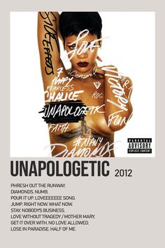 an advertisement for the upcoming album, unapolgetic