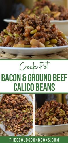 bacon and ground beef recipe with beans in a bowl