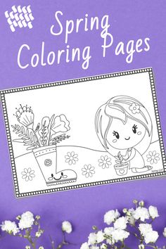 an adult coloring book with flowers on it and the title'spring coloring pages '