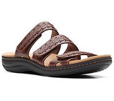 Dress up those summertime OOTDs with these leather slide sandals. They're adjustable and boast an Ultimate Comfort footbed, ensuring you're feeling as great as you look. From Clarks Footwear. Comfortable Vacation Slides With Single Toe Strap, Brown Slides With Arch Support For Summer, Leather Footbed Slides With Toe Loop For Vacation, Leather Footbed Toe Loop Slides For Vacation, Vacation Slides With Leather Footbed And Toe Loop, Leather Slide Sandals, Leather Slides, Swim Dress, Slide Sandals