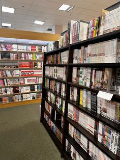 there are many books on the shelves in this store and one is full of them