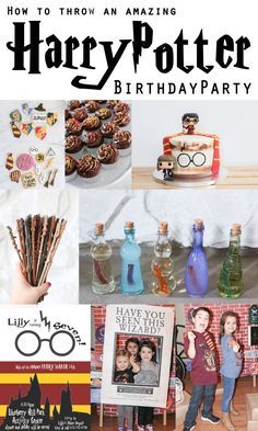 harry potter birthday party with pictures and decorations