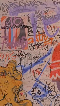 an image of graffiti on the wall