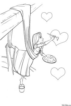 Film Rapunzel, Disney Colouring Pages